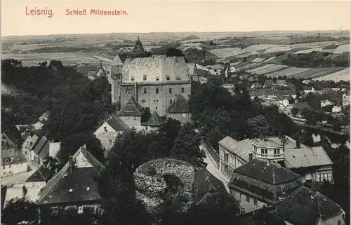 Ansichtskarte Leisnig Schloss Mildenstein - Fernblick 1913