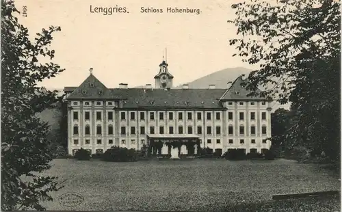 Lenggries Schloss Hohenburg Gesamtansicht (Castle Postcard) 1910
