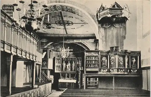 Keitum (Sylt) Kejtum / Kairem Innenansicht Keitumer Kirche (Church) 1910