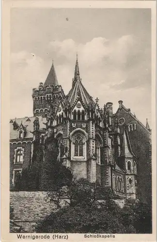 Ansichtskarte Wernigerode Schloss (Castle) Feudalmuseum Schloßkapelle 1910