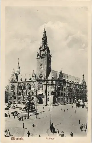 Elberfeld-Wuppertal Elberfelder Rathaus (Town Hall) belebter Vorplatz 1910
