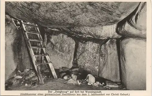 Gemeinde Sylt Hünengrab Denghoog Sylt Grabkammer Heerführer 2. Jahrhundert 1927