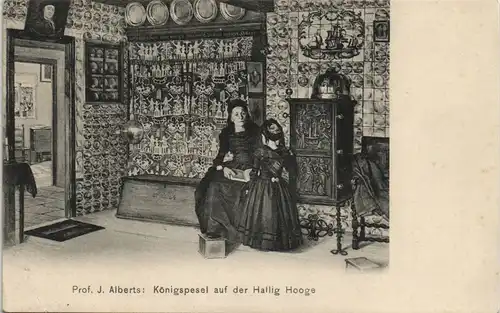 Hallig Hooge Prof. J. Alberts: Königspesel auf der Hallig Hooge 1910