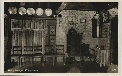 Ansichtskarte Hallig Hooge Königspesel 1932   gelaufen mit Stempel WYK AUF FÖHR