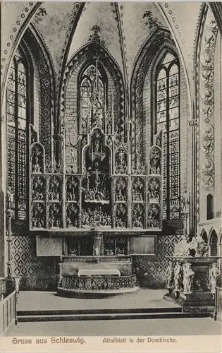 Ansichtskarte Schleswig (Sleswig/Slesvig) Kirche - Altarblatt 1911