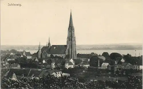 Ansichtskarte Schleswig (Sleswig/Slesvig) Blick über die Stadt 1909