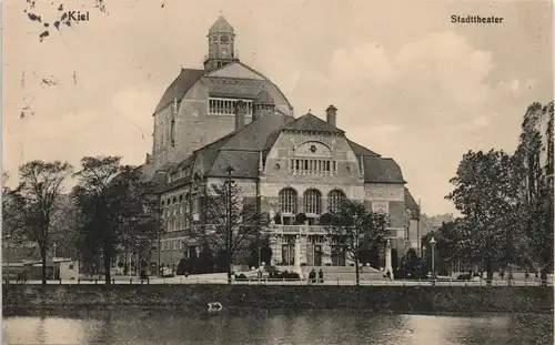 Ansichtskarte Kiel Partie am Stadttheater, Theater (Theatre) 1913