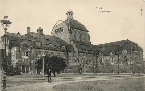 Ansichtskarte Kiel Straßen Ansicht Theater Stadttheater 1907