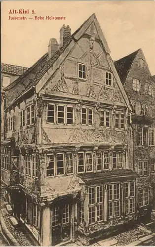Ansichtskarte Kiel Alt-Kiel Rosenstraße - Ecke Holstenstrasse 1910
