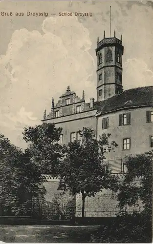 Ansichtskarte Droyßig Schloß Schloss Castle, Gruss aus Droyssig 1910