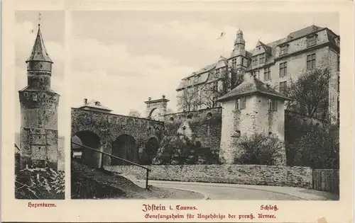 Idstein Hexenturm Schloss (Castle) Genesungsheim preuß. Armee 1910