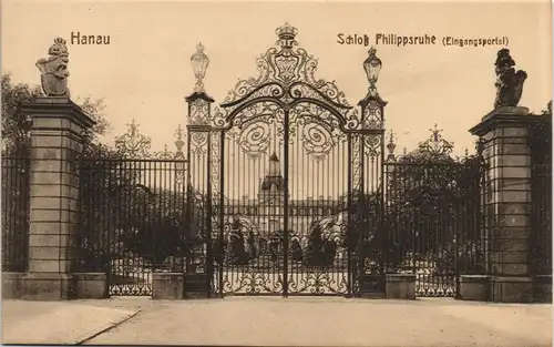 Hanau Schloß Philippsruhe Eingangsportal (Castle Entrance) 1910