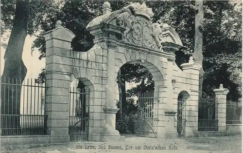 Ansichtskarte Nassau (Lahn) Tor am Stein'schen Hofe, Portal Eingang 1907