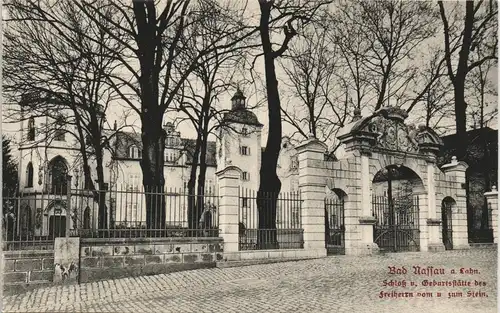 Nassau (Lahn) Schloss (Castle) Geburtsstätte Freiherr von Stein 1910