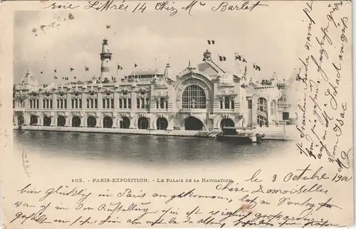 CPA Paris Expo Le Palais de la Navigation 1900