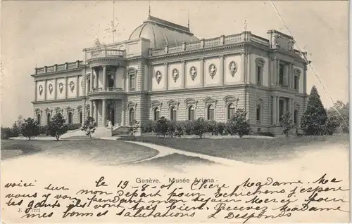 Ansichtskarte Genf Genève Museum Ariana 1901