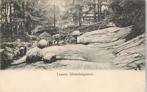 Ansichtskarte Luzern Lucerna Gletschergarten - Haus 1907