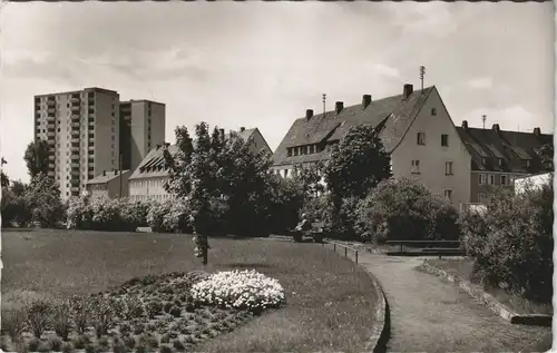 Ansichtskarte Lauf a.d.Pegnitz Wohnhaus Siedlung mit Hochhaus 1962