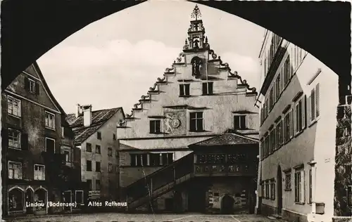 Ansichtskarte Lindau (Bodensee) Altes Rathaus (Town Hall Place) 1965