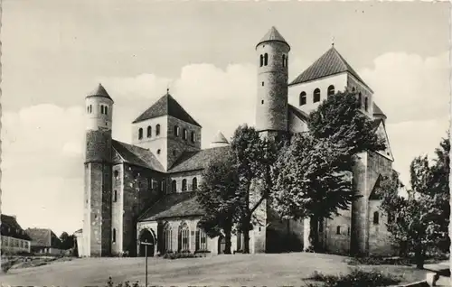 Ansichtskarte Hildesheim Michaeliskirche Kirche Church, Gesamtansicht 1963