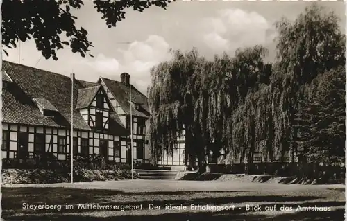 Ansichtskarte Steyerberg Stadtteilansicht Blick auf das Amtshaus 1965/1963