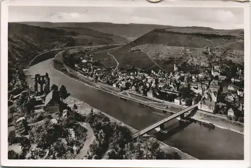 Ansichtskarte Traben-Trarbach Panorama-Ansicht mit Mosel Brücke 1955