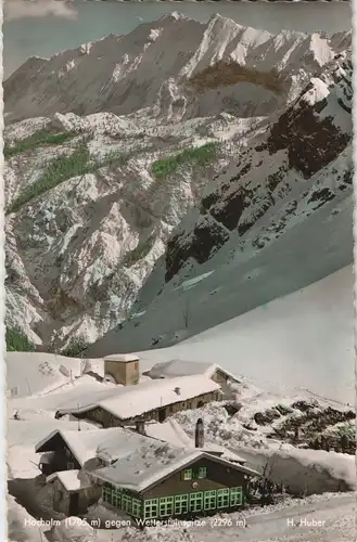 Ansichtskarte .Bayern Hochalm (1705 m) gegen Wettersteinspitze (2296 m). 1960