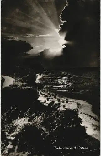 Ansichtskarte Todendorf Strand Partie bei Gewitter-Stimmung 1965
