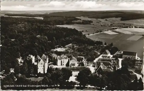 Ansichtskarte Dischingen Schloss Taxis aus der Vogelschau-Perspektive 1964