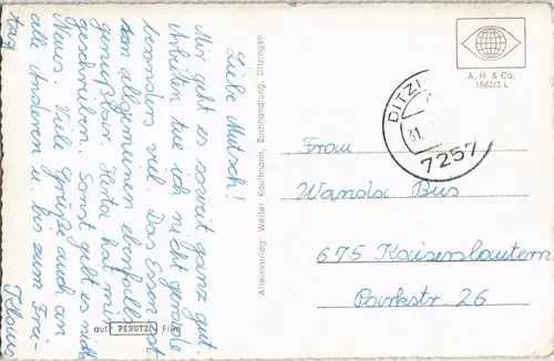 Ansichtskarte Ditzingen Partie am Rathaus 1960