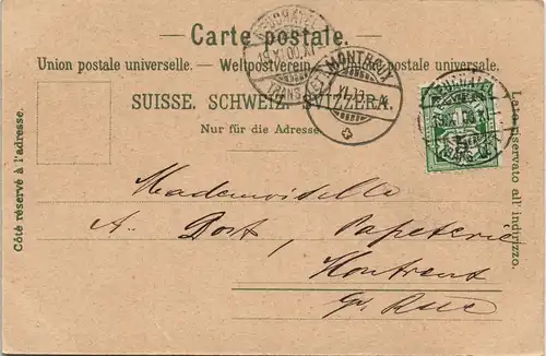 Litho AK Neuenburg Neuchâtel (Neufchâtel) Gruss aus... Totale 1900