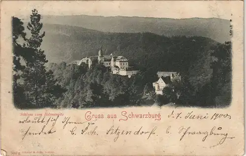 Ansichtskarte Schwarzburg Schwarzburg gel. 1900