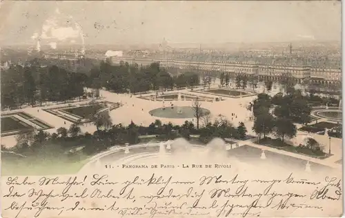 CPA Paris Panorama - La Rue de Rivoli 1901