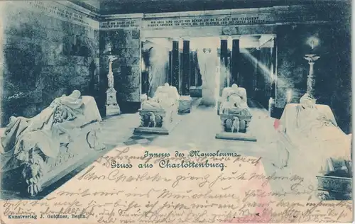 Ansichtskarte Charlottenburg-Berlin Mausoleum - Inneres 1901