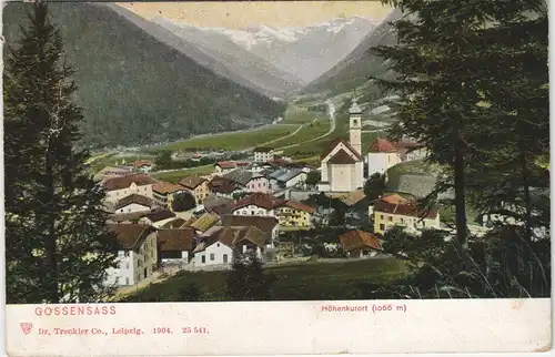 Cartoline Gossensaß Colle Isarco Stadtpartie 1904