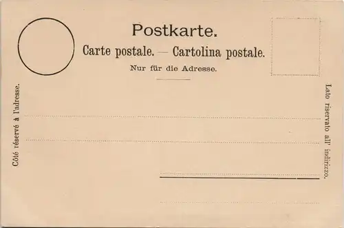 .Schweiz Künstlerkarte Schweiz Das alte Posthorn wird zuletzt durch einen Contrabass ersetzt 1903