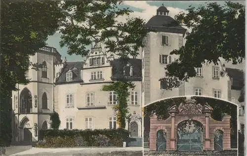 Ansichtskarte Nassau (Lahn) 2 Bild Schloss - Portal coloriert 1908