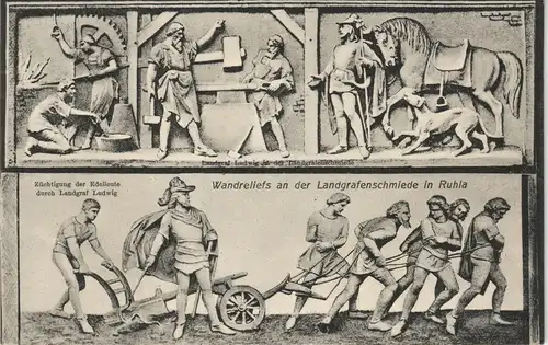 Ansichtskarte Ruhla Landgrafenschmiede - Relief 1912