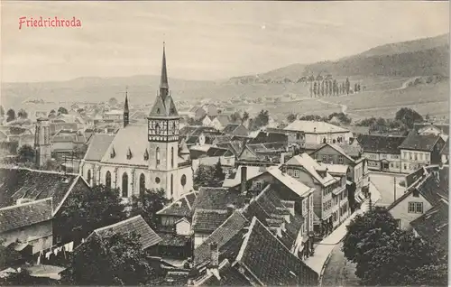 Ansichtskarte Friedrichroda Totale - Straßenblick 1911