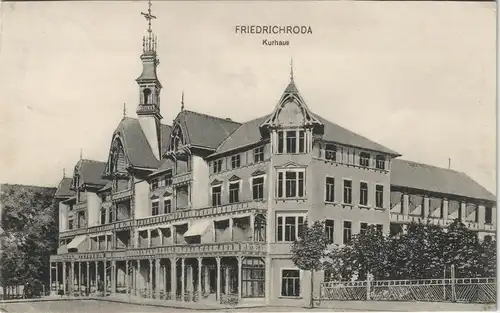 Ansichtskarte Friedrichroda Partie am Kurhaus 1911