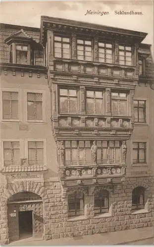 Ansichtskarte Meiningen Partie am Schlundhaus 1910