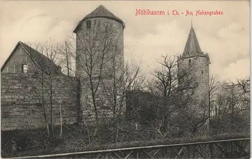 Mühlhausen (Thüringen) Stadtteilansicht Türme Am Hohengraben 1909/1908