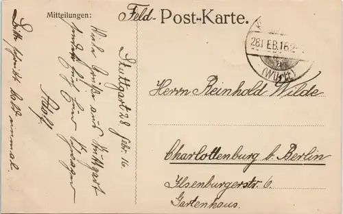 Ansichtskarte Stuttgart Jubiläumssäule, Pavillon 1916