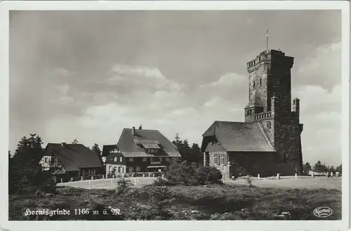 Ansichtskarte Achern Hornisgrinde (Berg) Restauration - Turm 1938