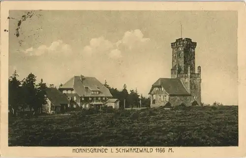 Ansichtskarte Achern Hornisgrinde (Berg) Turm Rasthaus 1925