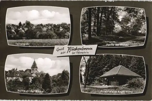 Ansichtskarte Büchenbronn-Pforzheim 4 Bild: Stadt, Wald, Park 1962