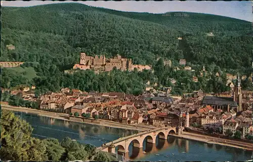Ansichtskarte Heidelberg Totale - Stadt 1965