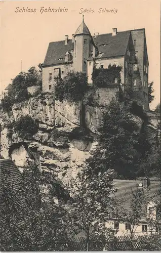 Hohnstein (Sächs. Schweiz) Schloss (Castle) Schloß in Sachsen Gesamtansicht 1910