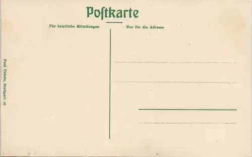 Ansichtskarte Stuttgart Rathaus vom Stiftskirchenturm gesehen 1909