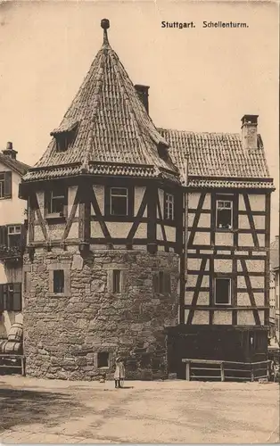 Ansichtskarte Stuttgart Schellenturm 1911